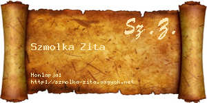Szmolka Zita névjegykártya